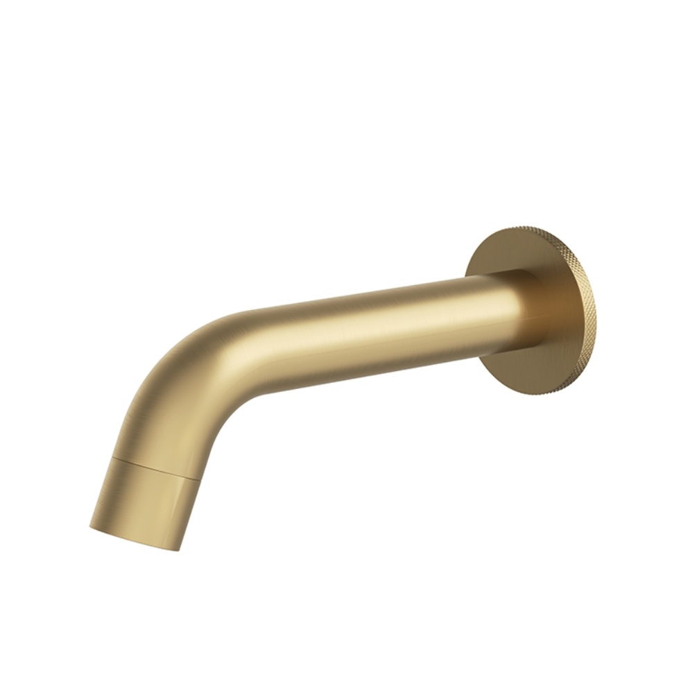 Product Cut out image of the Abacus Iso Pro Brushed Brass Bath Spout